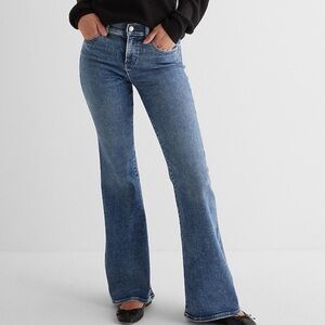 Classic Blue Denim Flare Jeans